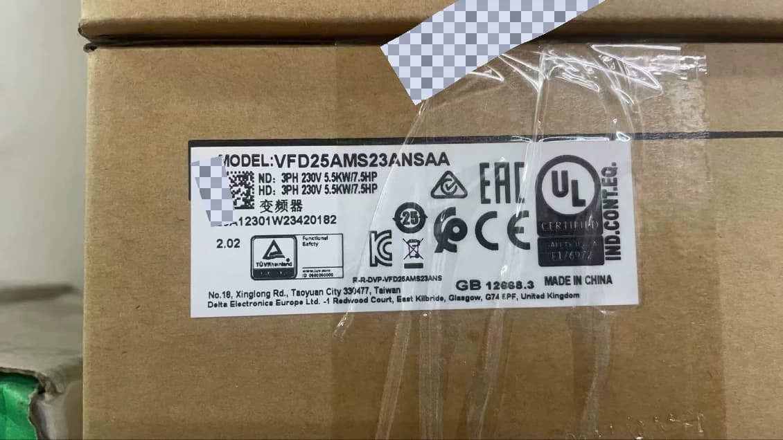 100% uhiuus originaal ja originaal Delta VFD25AMS23ANSAA 5,5KW kolmefaasiline 220V sagedusmuundurid Ajami servomootor
