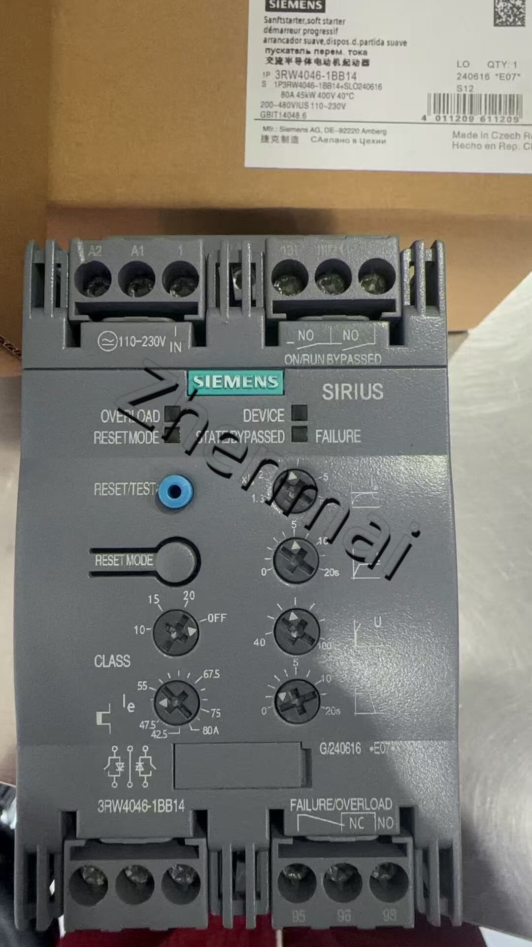 Täiesti uus, originaal, otse tehases Siemens 3RW4046-1BB14 Pehme starter SIRIUS SOFT STARTER