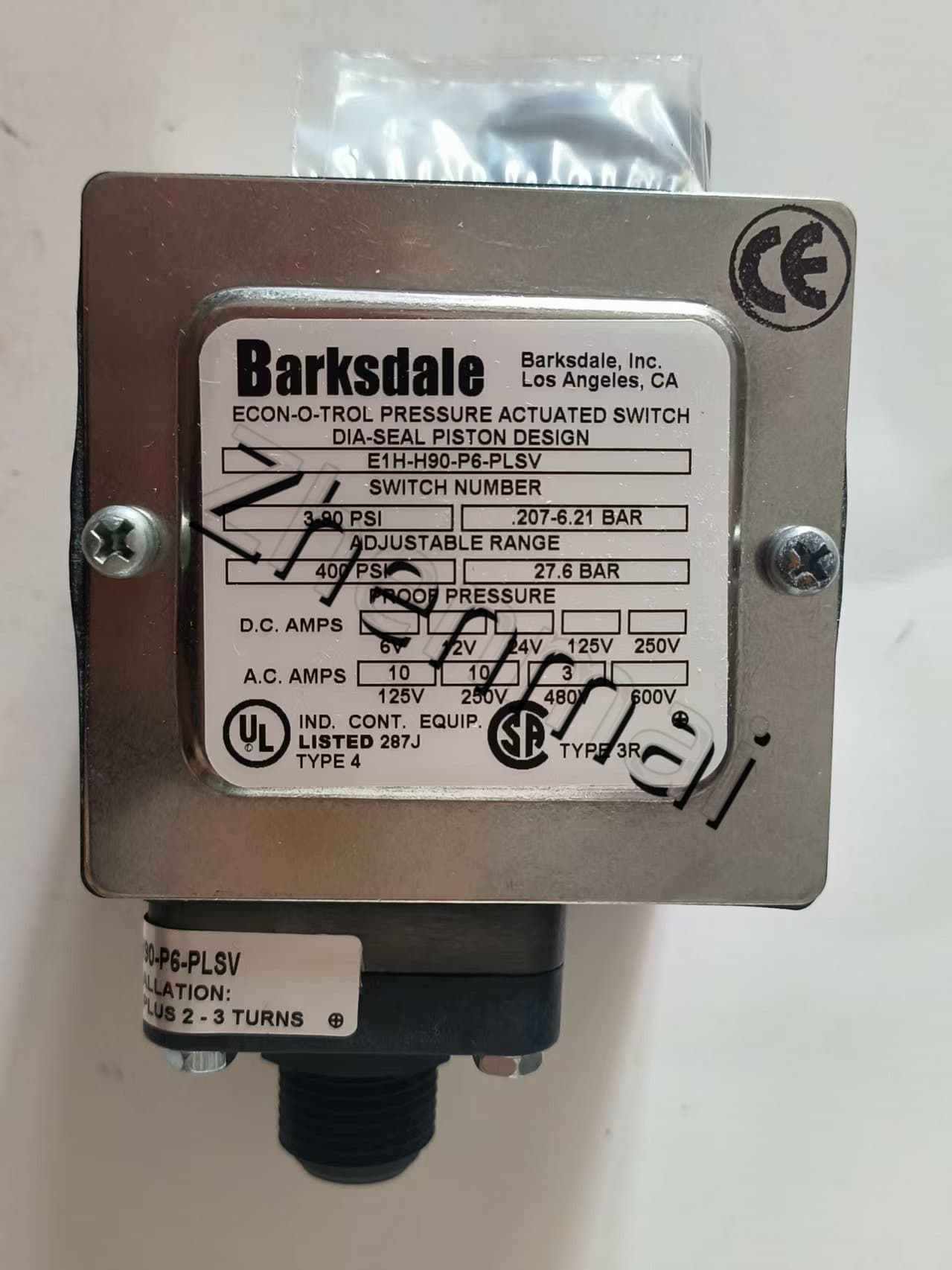 Täiesti uus originaal Barksdale E1H-H90-P6-PLSV rõhuandur Taseme lüliti Voolulüliti Survelüliti Kiire kohaletoimetamine