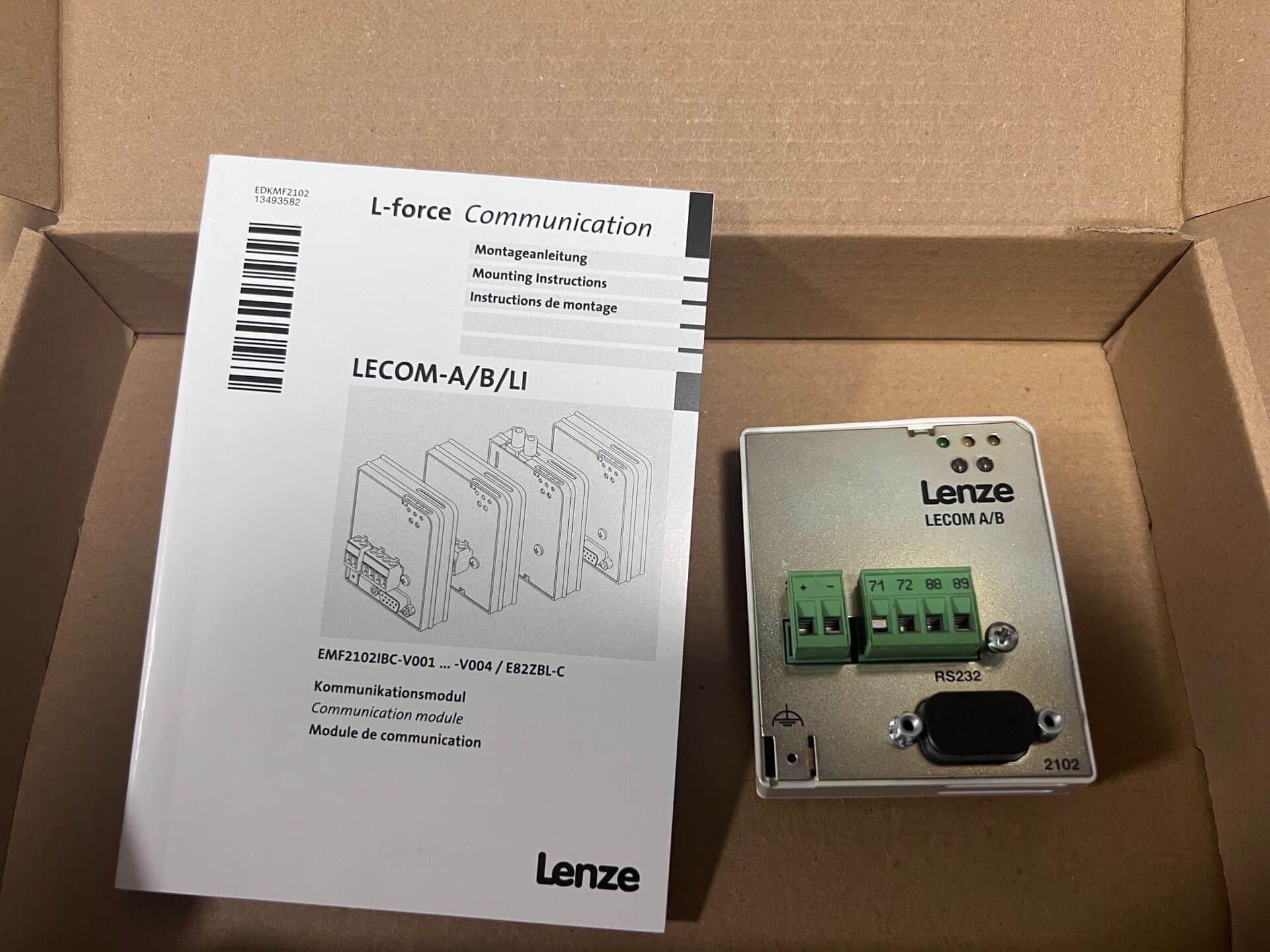 Ehtne uus Lenze EMF2102IBCV001 tööstuslik I/O moodul FedEx DHL kiire kohaletoimetamine